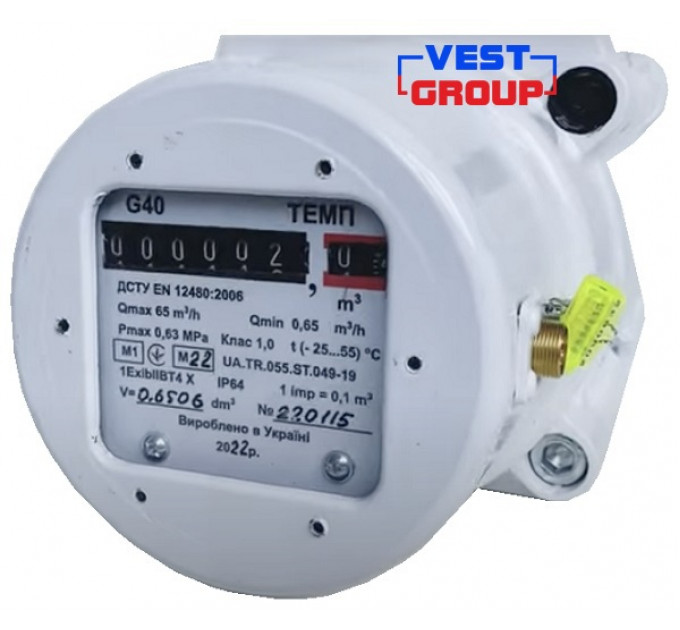 ТЕМП G25 DN40 Газовый счетчик роторный