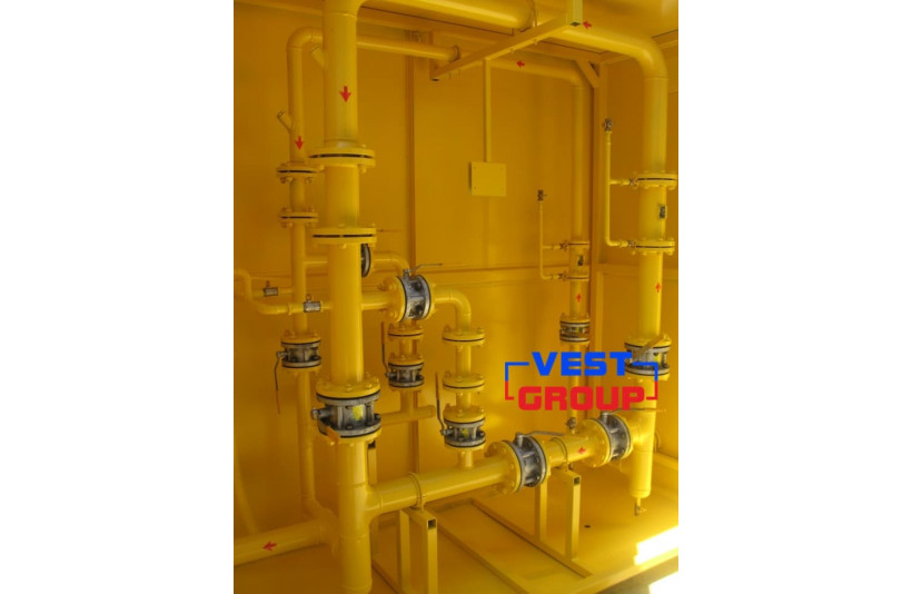 Узел учета газа на две линии