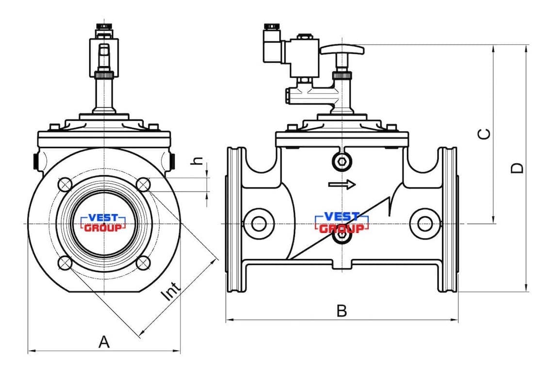EVRM N.A. DN200 Электромагнитный газовый клапан Elektrogas