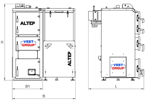 Duo Pellet КТ-2Е-SH 120 Твердотопливный котел с ретортной горелкой длительного горения ALTEP
